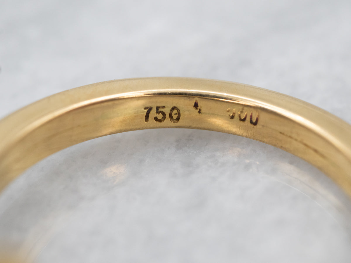 Modern Tsavorite Garnet and Diamond Ring