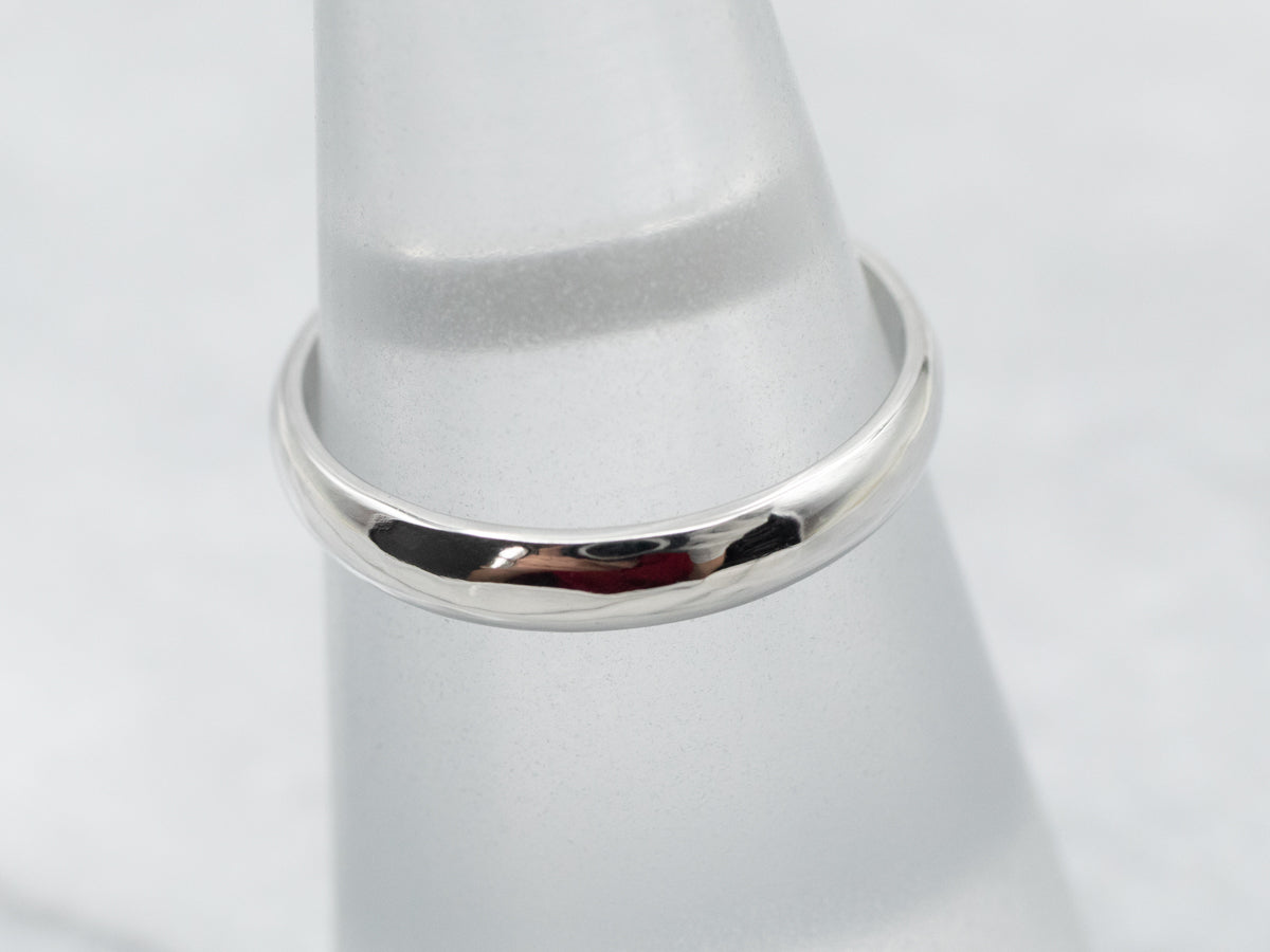 Unisex Sleek Platinum Band