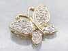 Sparkling Gold and Diamond Butterfly Pendant