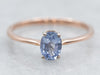 Sweet Light Blue Sapphire Engagement Ring