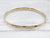 Textured Gold Hinged Bangle Bracelet