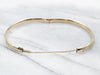 Textured Gold Hinged Bangle Bracelet