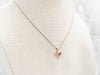 Gold Ruby and Diamond Heart Pendant