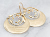 Engraved Gold Drop Earrings with Henry David Thoreau Quote