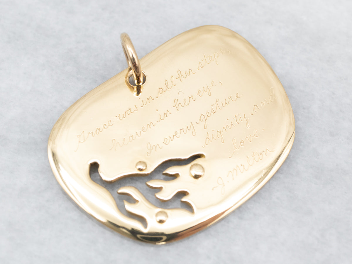 John Milton's Paradise Lost Quote Pendant