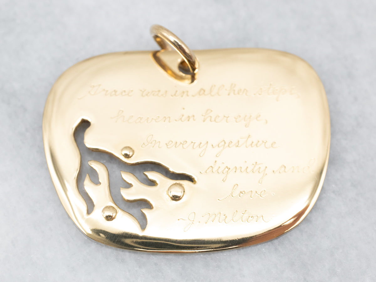 John Milton's Paradise Lost Quote Pendant