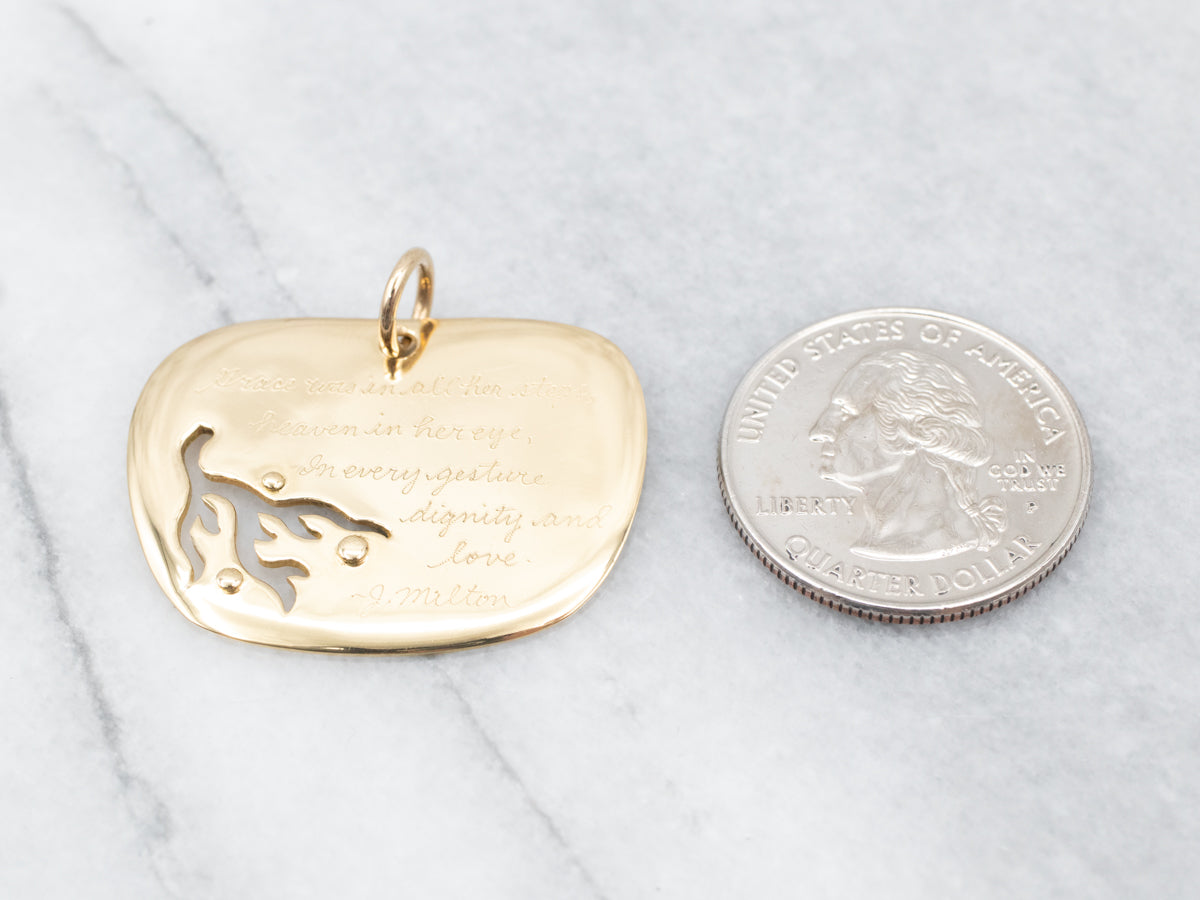 John Milton's Paradise Lost Quote Pendant