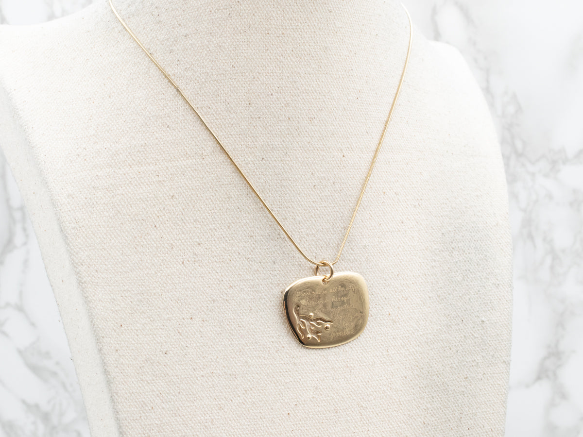 John Milton's Paradise Lost Quote Pendant