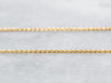 Thin 20-Inch Yellow Gold Wheat Chain