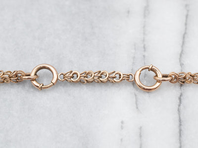 Stunning Antique Gold Victorian Lariat Chain