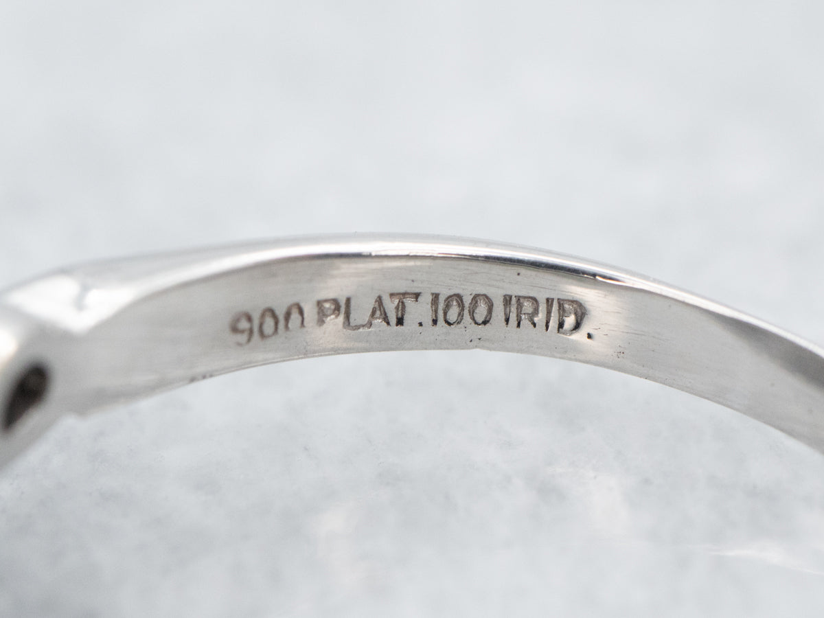 Platinum Sapphire and Diamond Engagement Ring