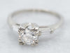 Retro Old Mine Cut Diamond Engagement Ring