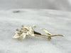 Diamond Lily Gold Flower Brooch