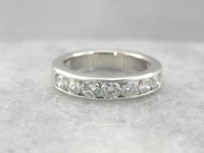 Substantial Channel Set Diamond Wedding Band