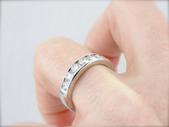 Substantial Channel Set Diamond Wedding Band