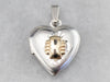 Silver and Gold "R" Initial Locket