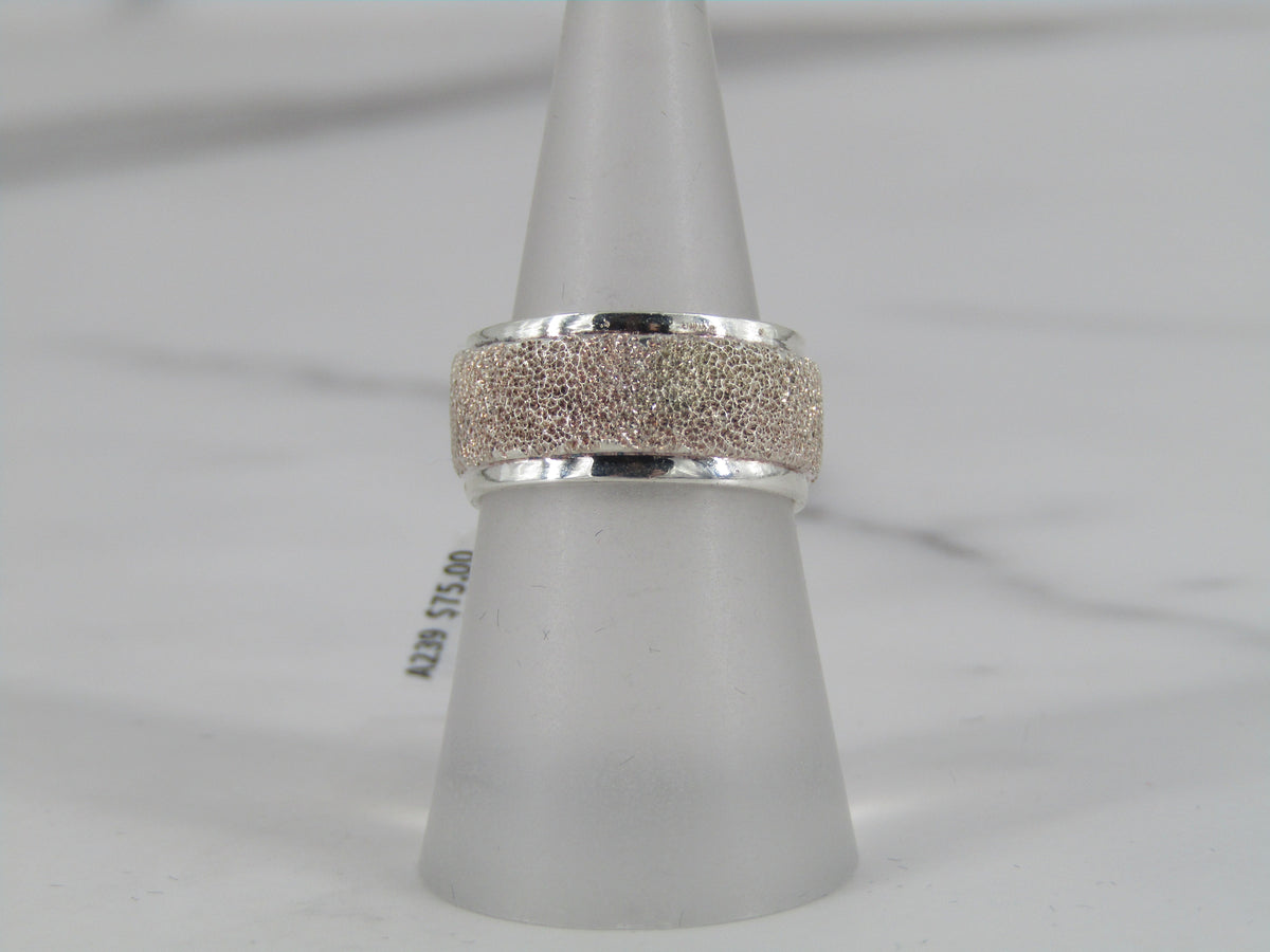 Sterling Silver Textured Band Ring