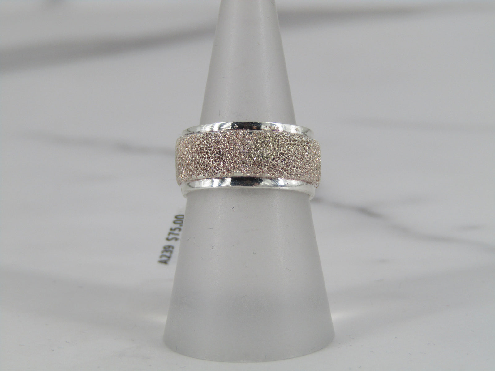 Sterling Silver Textured Band Ring