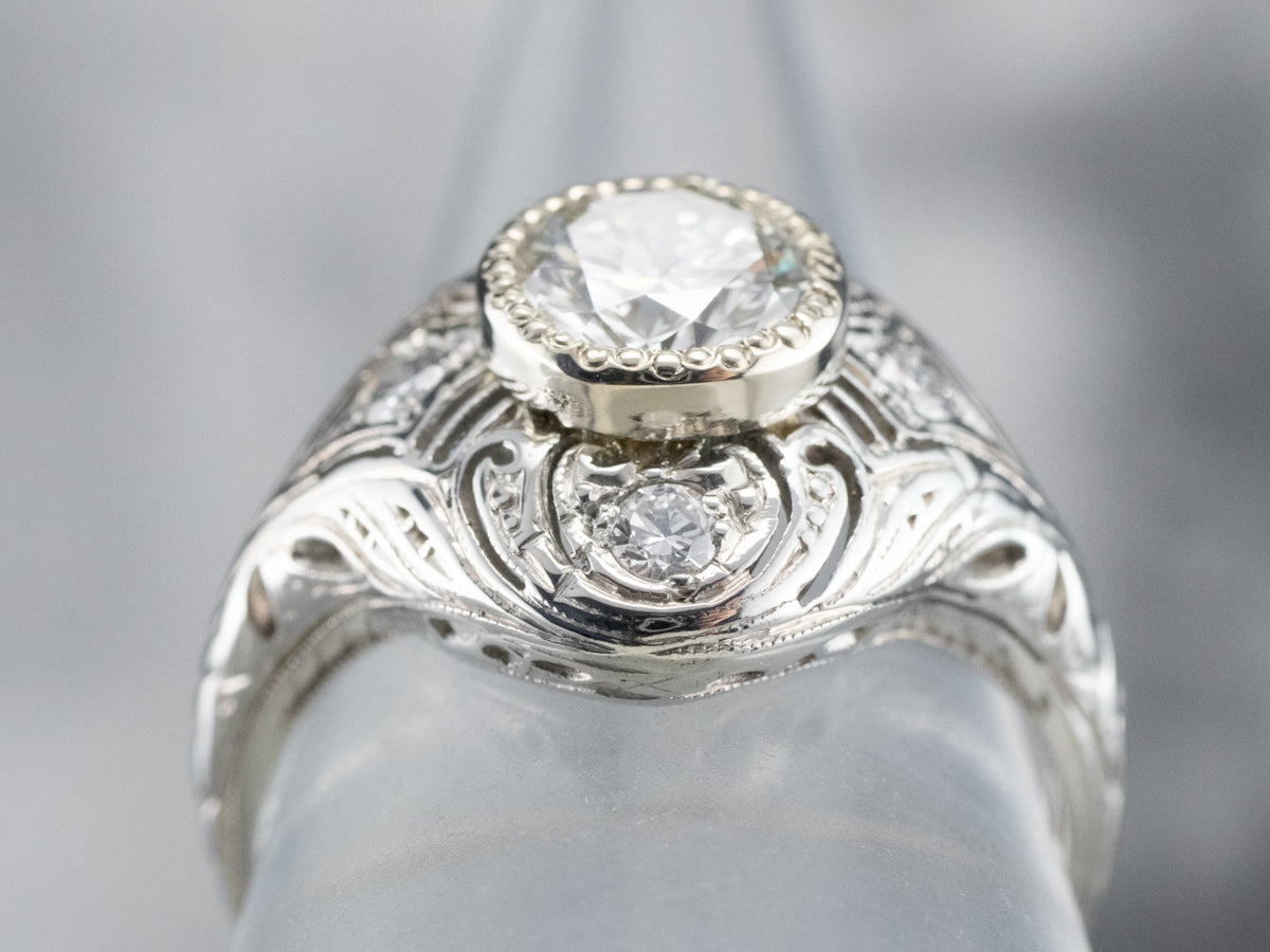 Art Deco Diamond Dinner Ring