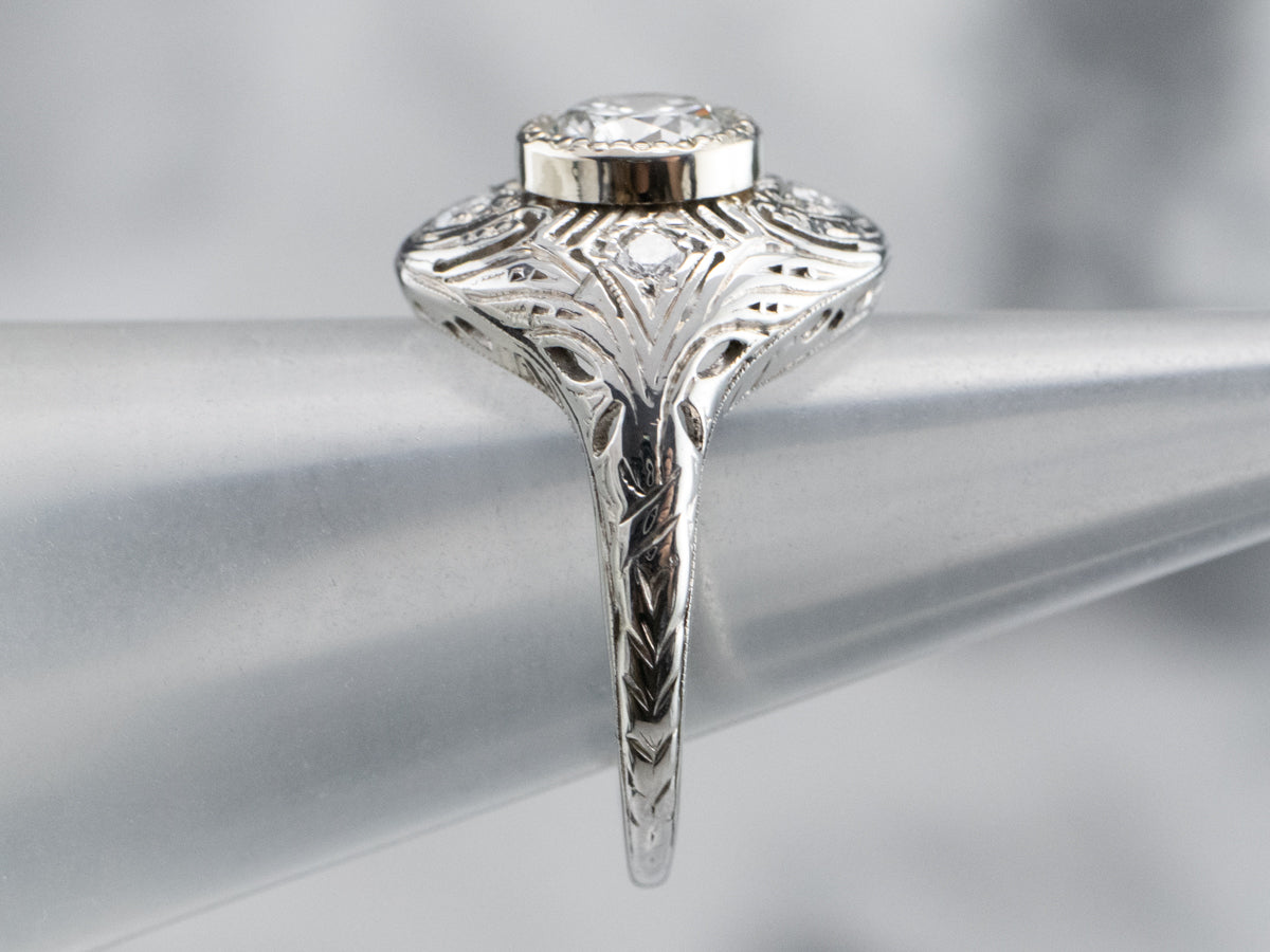 Art Deco Diamond Dinner Ring