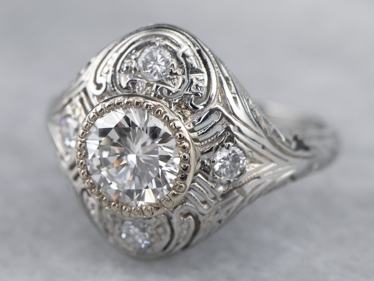 Art Deco Diamond Dinner Ring