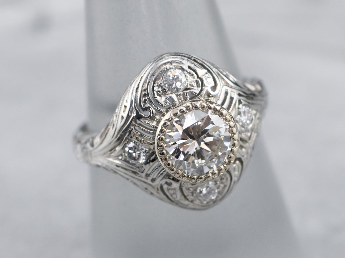 Art Deco Diamond Dinner Ring