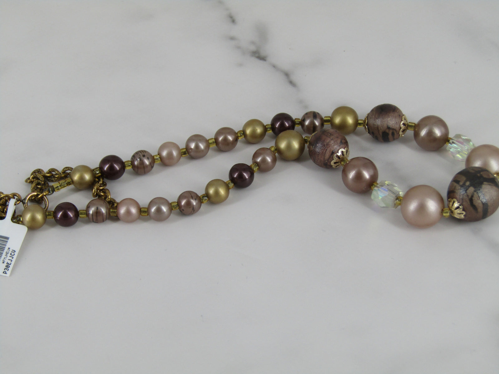 Vintage Necklace with Plastic Beads