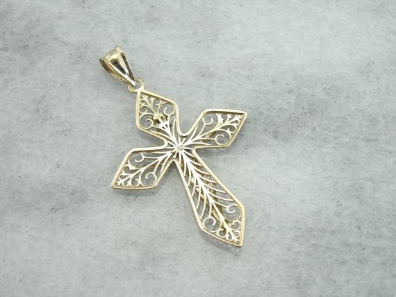 Vintage Two Tone 3D Crucifix