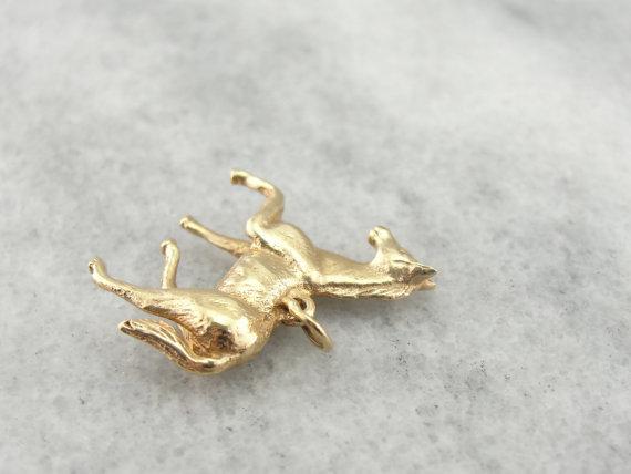 Detailed Solid Gold Colt or Foal Pendant