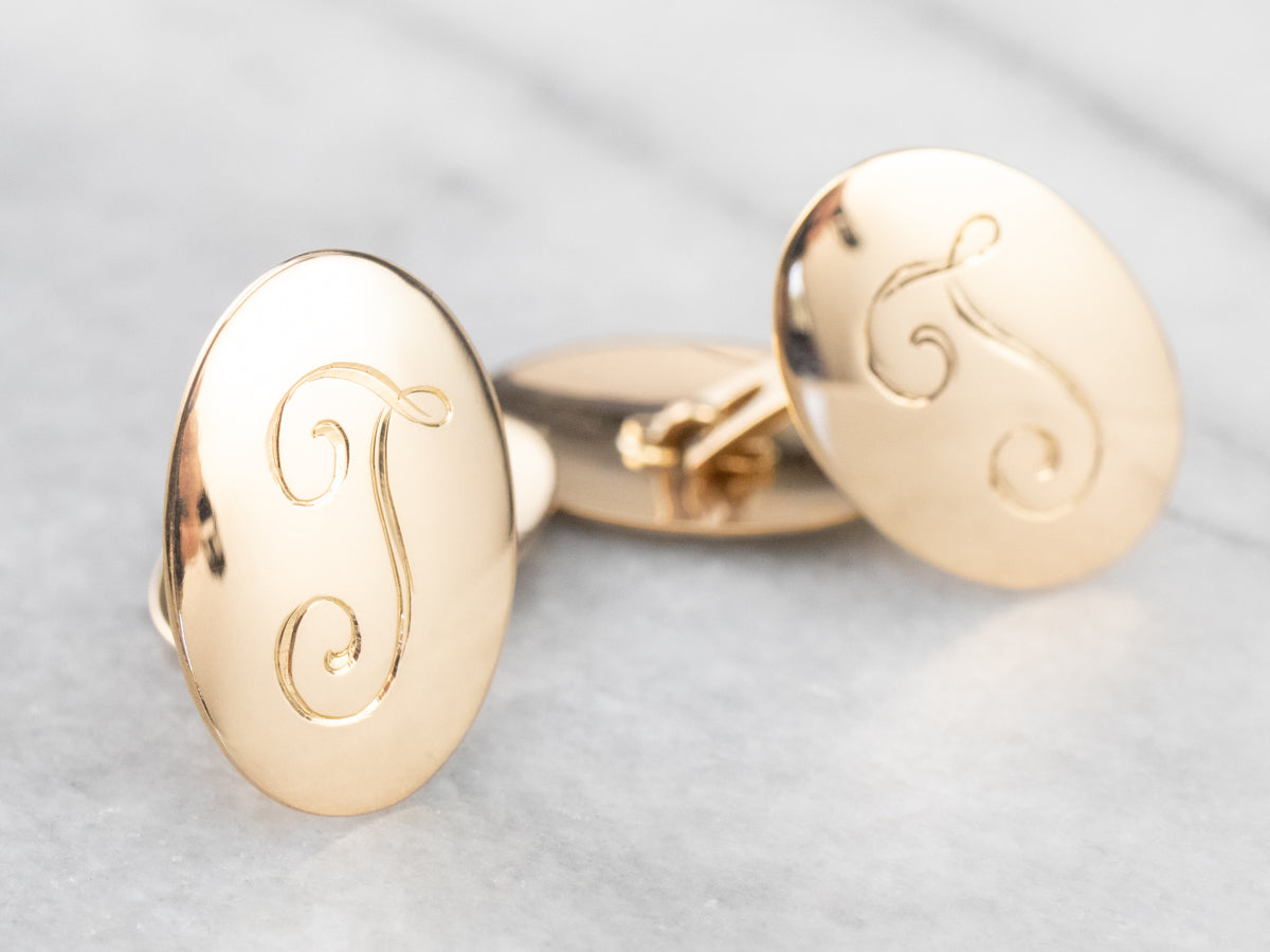 Vintage Gustaf Dahlgren 18K Gold Cufflinks