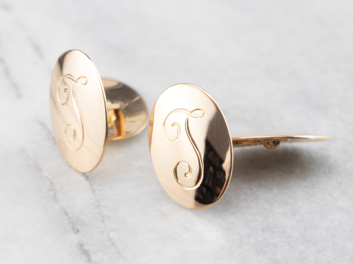 Vintage Gustaf Dahlgren 18K Gold Cufflinks