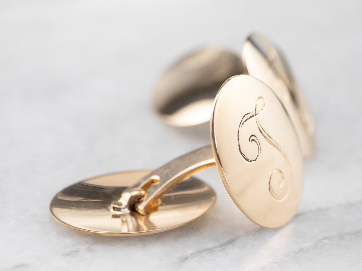 Vintage Gustaf Dahlgren 18K Gold Cufflinks