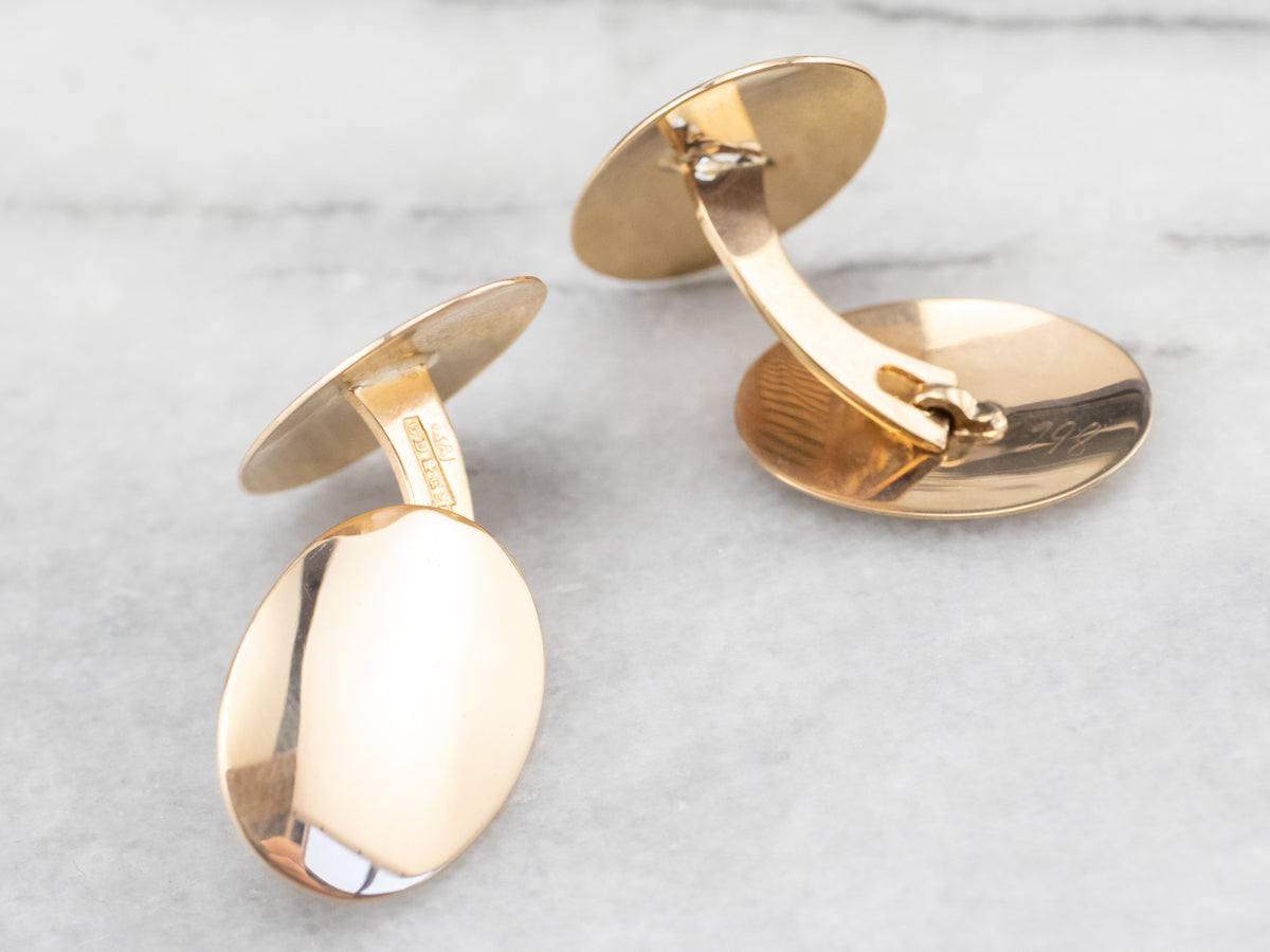 Vintage Gustaf Dahlgren 18K Gold Cufflinks
