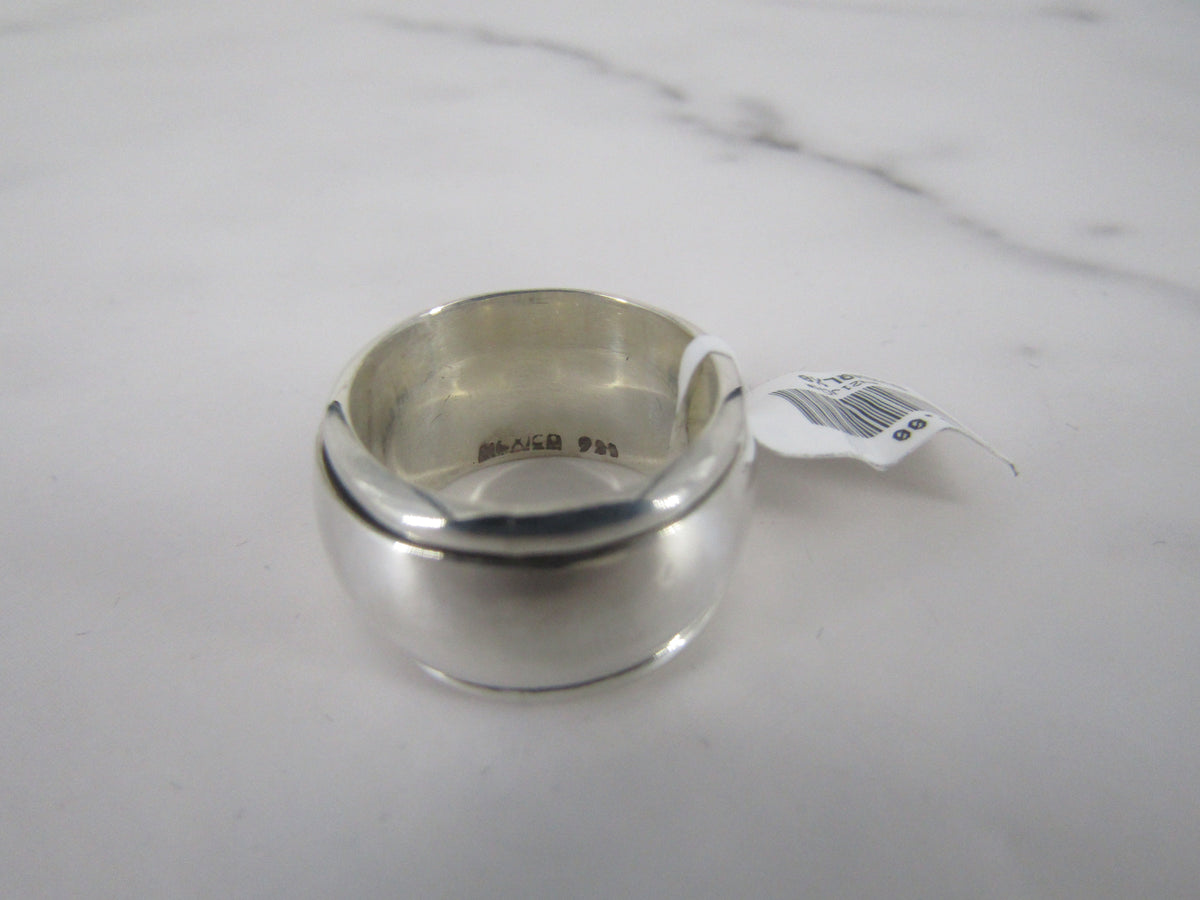 Thick Silver Spinner Band Ring