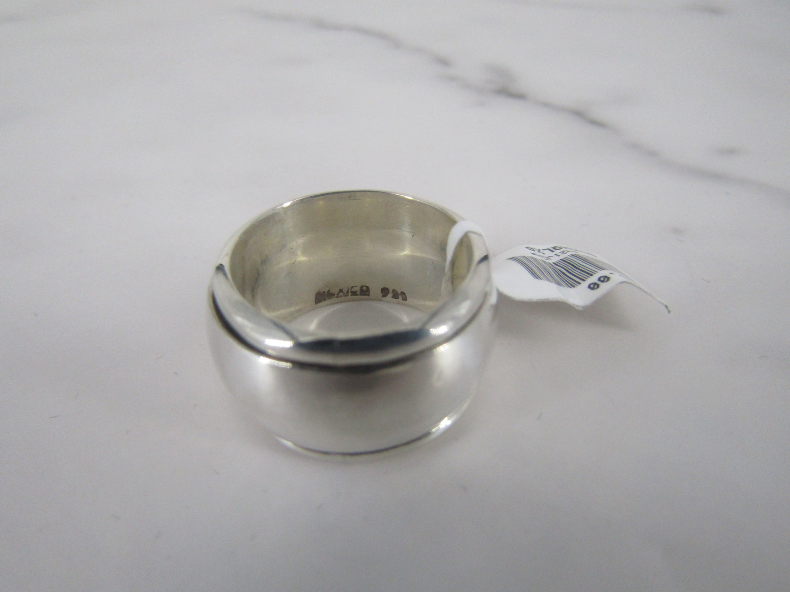 Thick Silver Spinner Band Ring