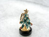 Three Dimensional Christmas Tree Charm with Fine Enamel