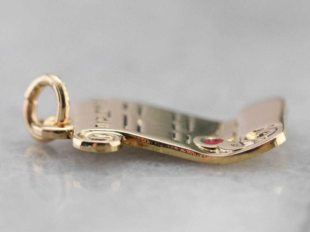 Vintage Gold Diploma Charm