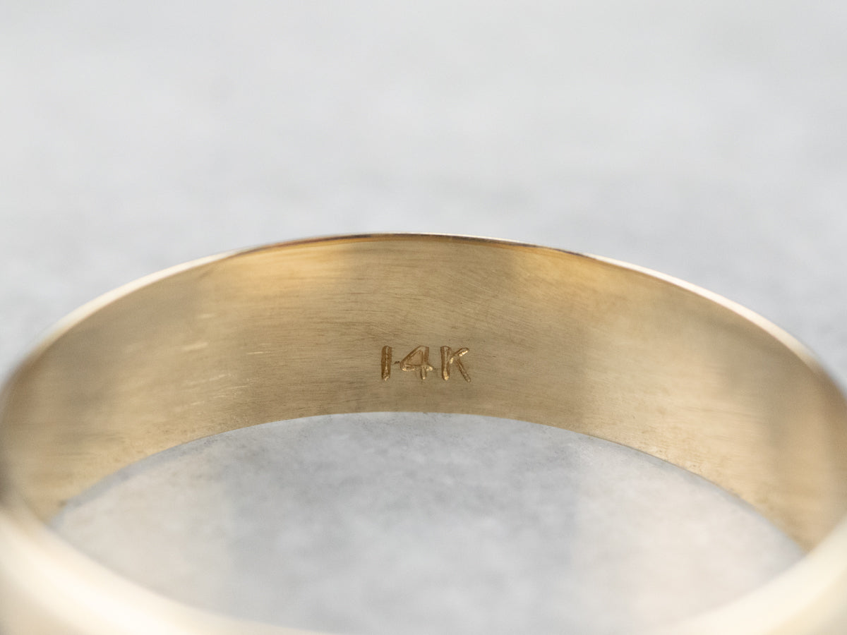 Vintage Yellow Gold Pattern Band