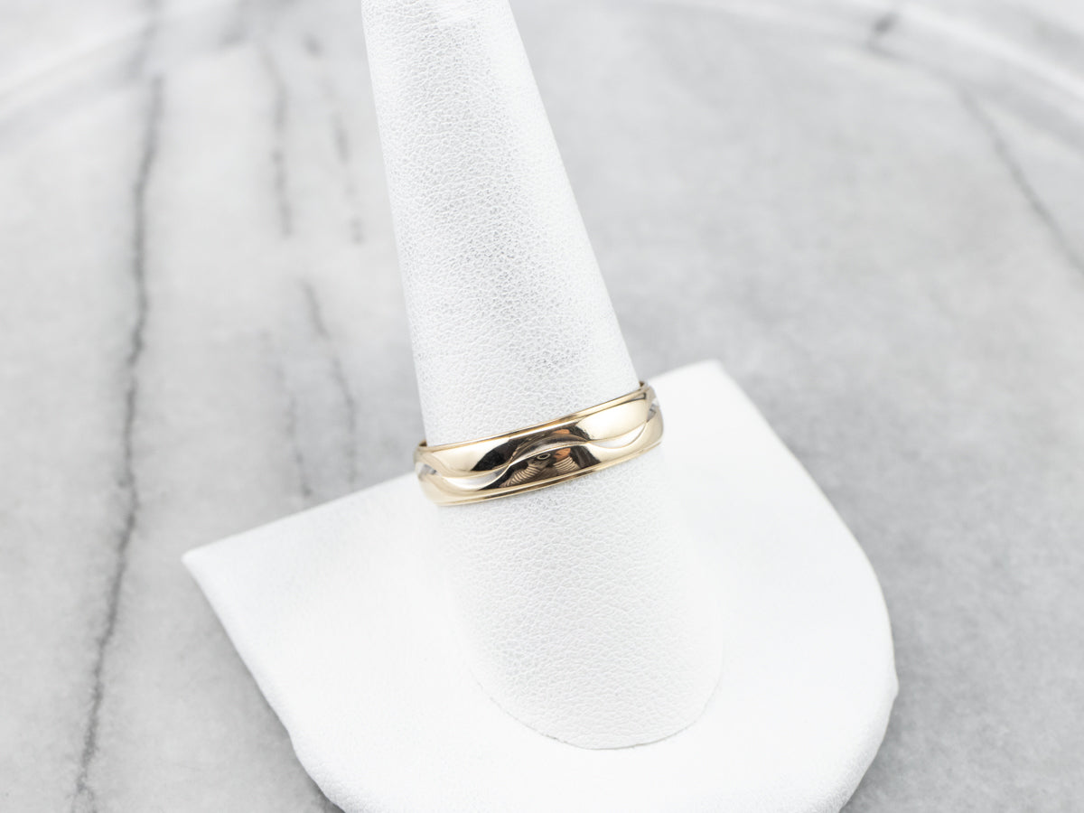 Vintage Yellow Gold Pattern Band