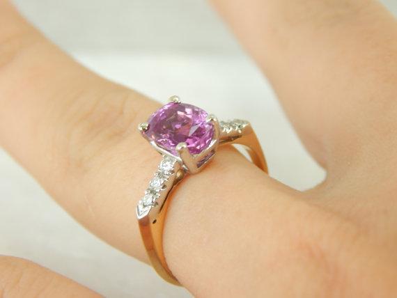 Vintage Pink Ceylon Sapphire Ring