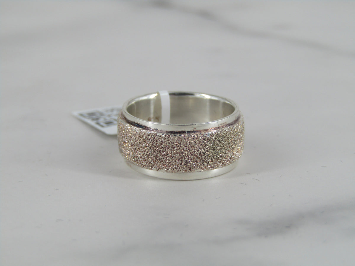 Sterling Silver Textured Band Ring