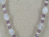 Variating Purple Color Glass Bead Vintage Necklace