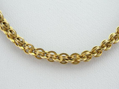 Beautiful Antique Yellow Gold Woven Chain