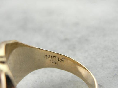 Balfour Fine Rose and White Gold Signet Ring