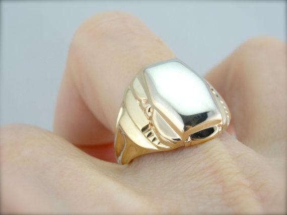 Balfour Fine Rose and White Gold Signet Ring