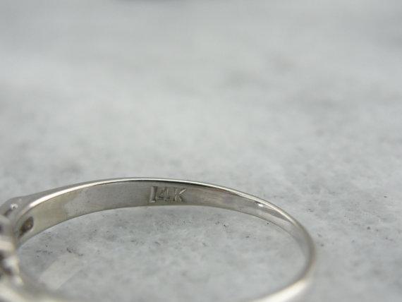 Deep True Pink Sapphire White Gold Engagement Ring