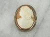 Cameo with Flower Adorned Woman in Profile