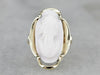 Vintage Pale Pink Cameo Statement Ring