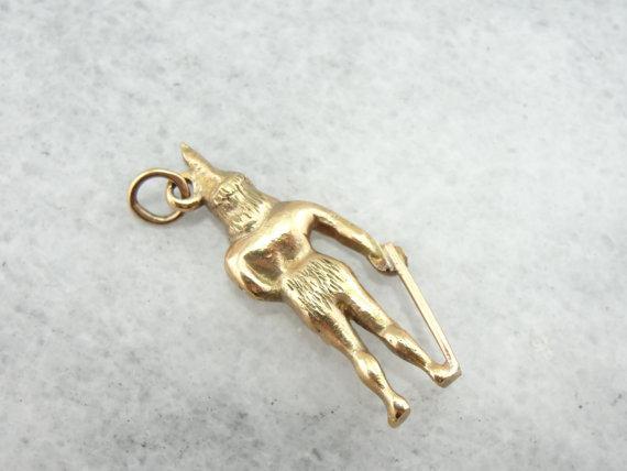 Native American Vintage 14K Gold Man Charm