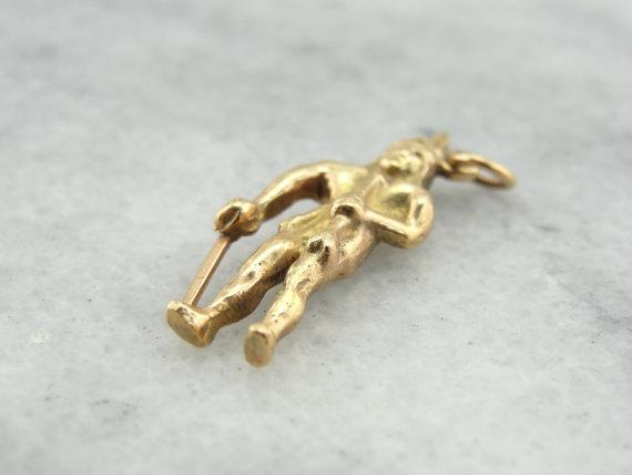 Native American Vintage 14K Gold Man Charm